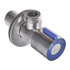 Кран для подключения сантехприборов Mixxus VAL-01-1/2x1/2 с нерж.ст. SUS304 (синий) (MI6117)