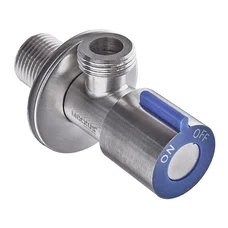 Кран для подключения сантехприборов Mixxus VAL-01-1/2x1/2 с нерж.ст. SUS304 (синий) (MI6117)