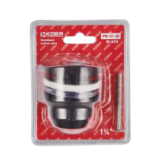 Донный клапан для умывальника Koer PW-01-05 1 1/4'' (кнопка) (Черный) (KR3403)
