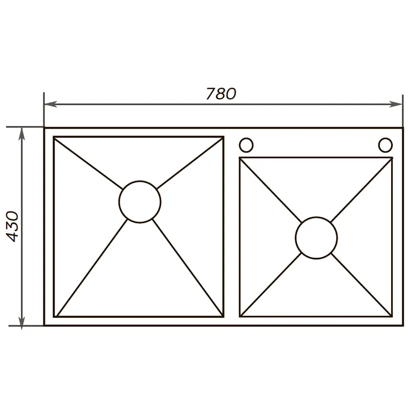 Мийка кухонна ZERIX ZUS7843-HM (ZM0573) Мийка кухонна ZERIX ZUS7843-HM (ZM0573)