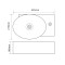 Раковина подвесная Mixxus Premium DIVERSE-1201-L 400х215х140mm с отверстием под смеситель и перелив