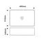Раковина накладная Mixxus Premium QUADRO-0208 MARBLE 480х315х140mm с переливом (MP6518)
