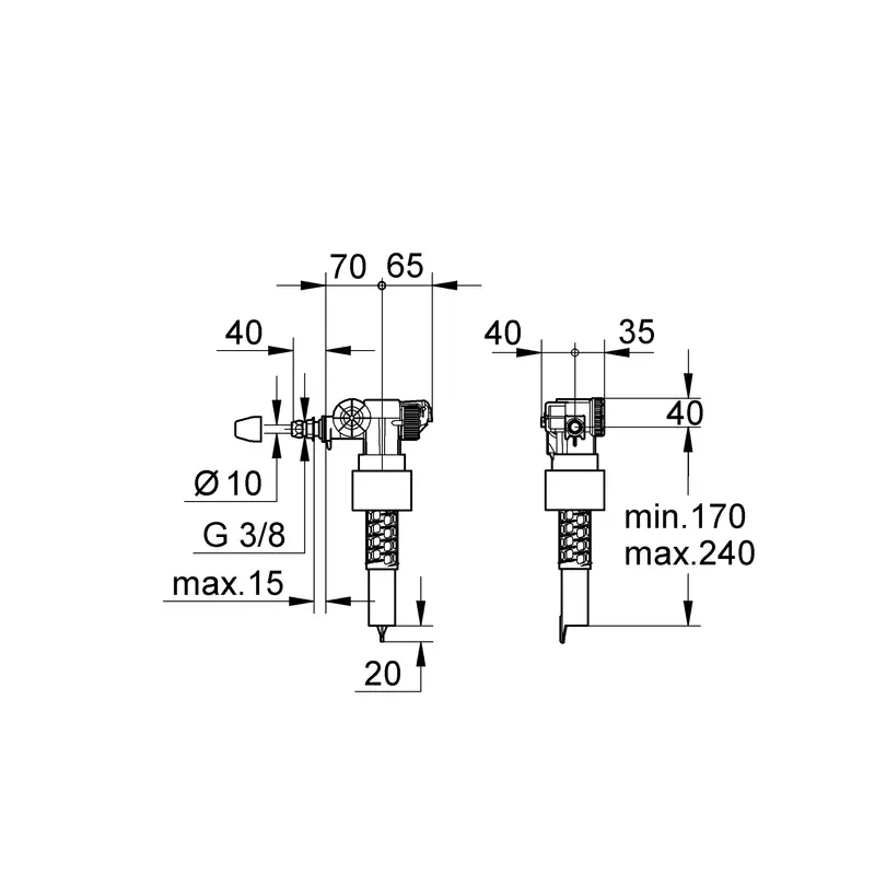 Наполняющий клапан Grohe Dally-Fvent (37095000) Наполняющий клапан Grohe Dally-Fvent (37095000)