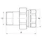 Сгон американка 1/2" прямой Koer KR.341 (KR0131) Сгон американка 1/2" прямой Koer KR.341 (KR0131)