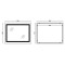 Зеркало Mixxus WARM MR02-90x70-CASE с LED Touch, Anti-fog, димером, рег. яркости, часами (MI6674)