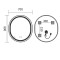 Зеркало Mixxus Premium ELLIPSE MV05-80x70-REVERSE WHITE (LED Touch, Anti-fog, димер (3-6kK)) (MP664