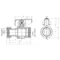 Кран шаровый прямой Н/Г Roho R115-075 -3/4"х3/4" ВВ, ручка "бабочка" красная (RO0233)