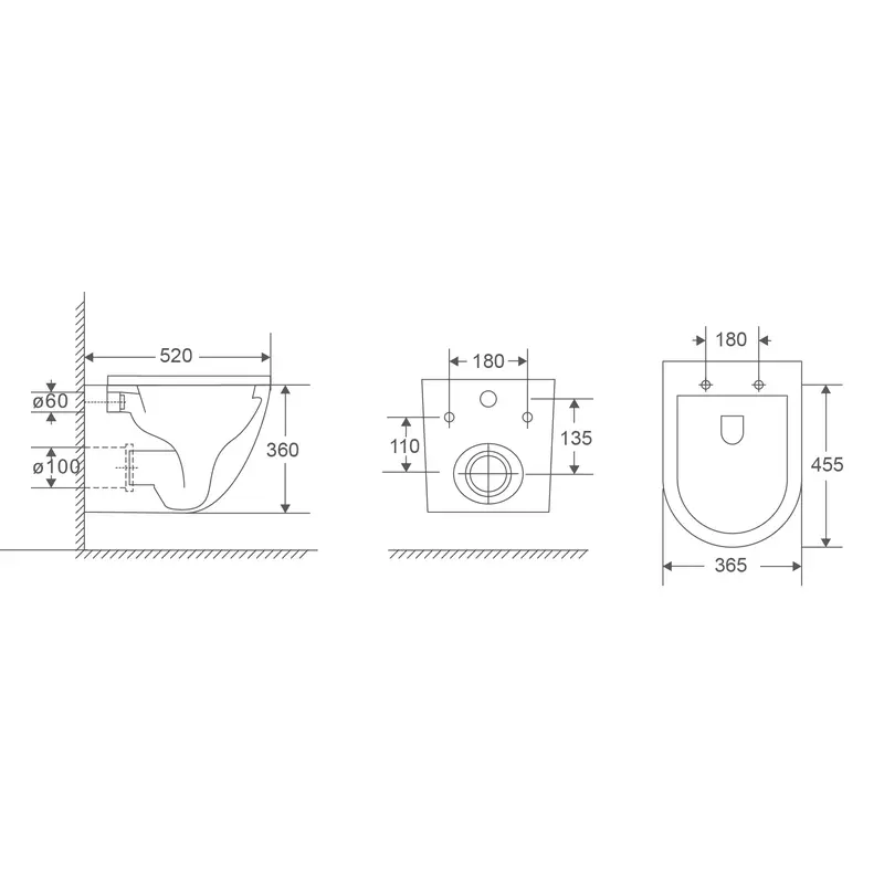 Унитаз подвесной Mixxus Premium Ellipse-0303-R 520x365x360mm, система смыва Rimless (MP6463) Унитаз подвесной Mixxus Premium Ellipse-0303-R 520x365x360mm, система смыва Rimless (MP6463)