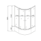 Душевая кабина с высоким поддоном Mixxus PLAIN SCT01-90x90x195-GR SATIN серое тонированное стекло 4