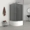 Душевая кабина с высоким поддоном Mixxus PLAIN SCT01-90x90x195-GR SATIN серое тонированное стекло 4