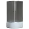 Душевая кабина с высоким поддоном Mixxus PLAIN SCT01-90x90x195-GR SATIN серое тонированное стекло 4