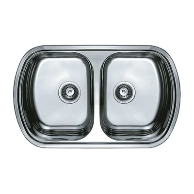 Мийка кухонна HAIBA 80x49 DOUBLE (polish) (HB0573)