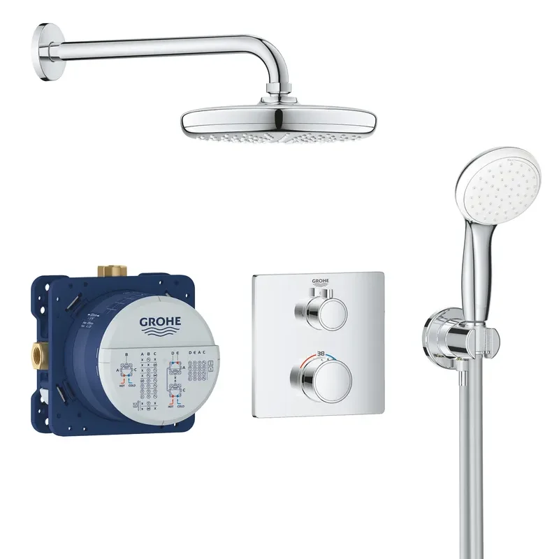 Душевая система скрытого монтажа с термостатом Grohe Grohtherm Convent. Concealed (34729000)