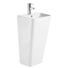 Раковина моноблок Mixxus STYLE-1101 с отверстием под смеситель и переливом 440х380х830mm (MI6696)