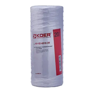 Картридж из полипропиленовой нити Koer KV-02-4510-20 (PP20 4,5"x10") (KR5028) Картридж из полипропиленовой нити Koer KV-02-4510-20 (PP20 4,5"x10") (KR5028)