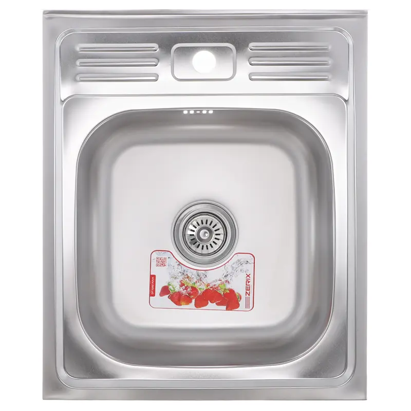 Кухонна мийка накладна ZERIXZ5060-06-160E (satin) (ZX1611) Кухонна мийка накладна ZERIXZ5060-06-160E (satin) (ZX1611)