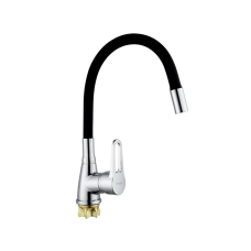 Смеситель для кухни с силиконовым изливом Champion Sop 014-045 (Nut) Refl.Black (MI6360)