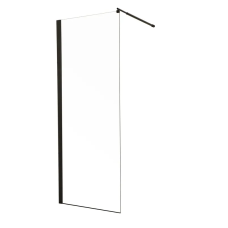 Душевая перегородка Mixxus Premium FLAT SP02-100x200-TR Black Walk-In прозрачное стекло 8мм (MI6856