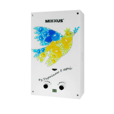 Газовая колонка MIXXUS GWH-0610 BASIC GLASS дымоходная 10 л/мин (панель из стекла с рисунком) (WH00
