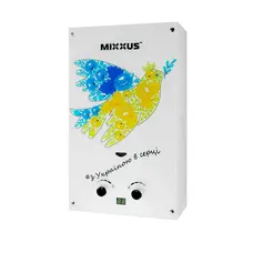 Газовая колонка MIXXUS GWH-0610 BASIC GLASS дымоходная 10 л/мин (панель из стекла с рисунком) (WH00