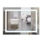 Зеркало Mixxus WARM MR02-90x70-CASE с LED Touch, Anti-fog, димером, рег. яркости, часами (MI6674)
