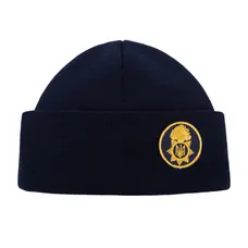 Шапка вязаная флисовая с отворотом НГУ - Navy Blue, Vik-Tailor