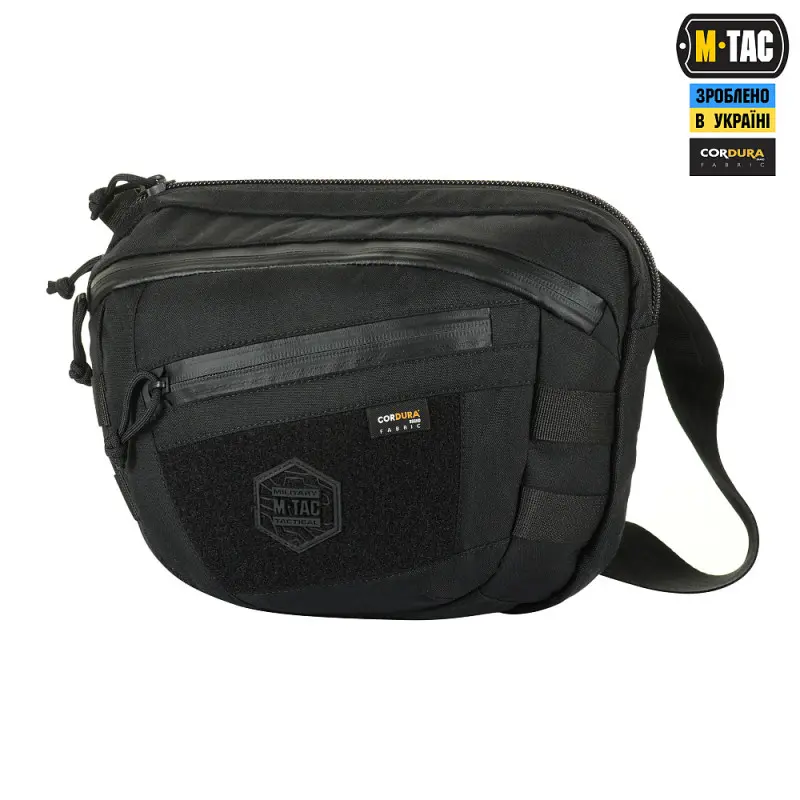 M-Tac сумка Sphaera Hardsling Bag Large з липучкою Elite Black M-Tac сумка Sphaera Hardsling Bag Large з липучкою Elite Black