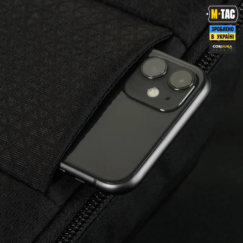 M-Tac сумка Sphaera Hardsling Bag Large з липучкою Elite Black M-Tac сумка Sphaera Hardsling Bag Large з липучкою Elite Black