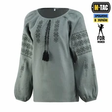 M-Tac вишиванка жіноча 100% льон сіро-зелена