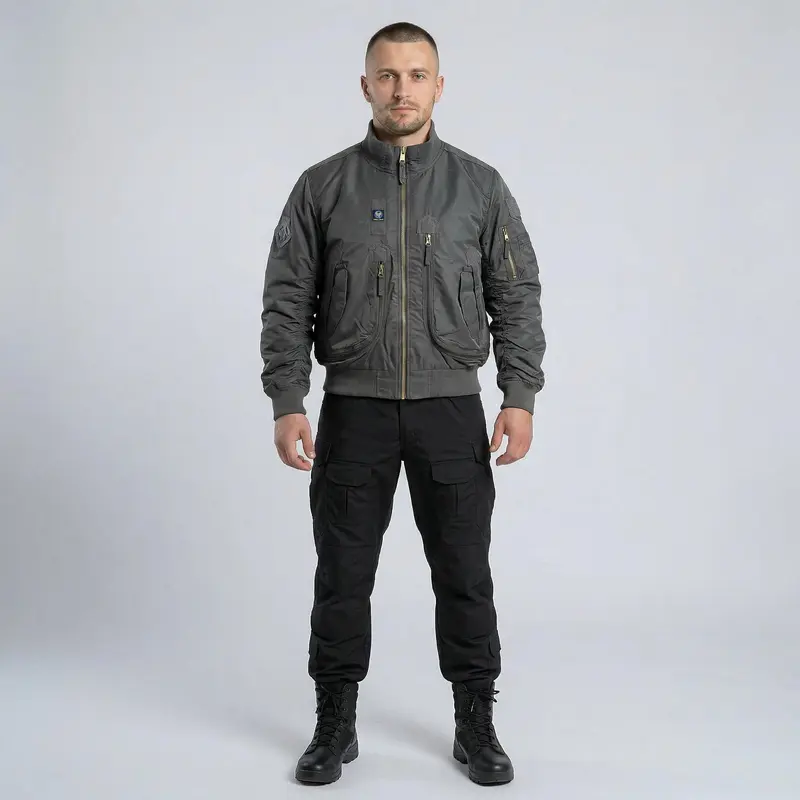 Куртка-бомбер Vik-Tailor летная, Shadow Grey
