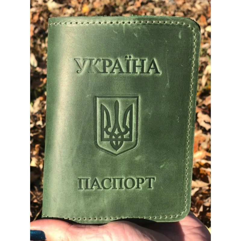 Обложка на паспорт зеленый, Український виробник