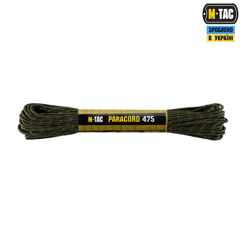 M-Tac паракорд 475 15m OD Green Reflective