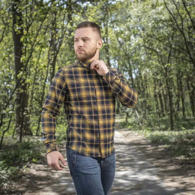 M-Tac сорочка Redneck Cotton Navy Blue/Yellow M-Tac сорочка Redneck Cotton Navy Blue/Yellow