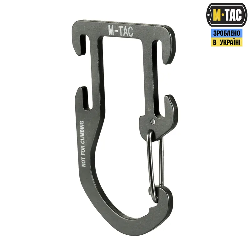 M-Tac карабин алюминиевый на снаряжение Dark Grey