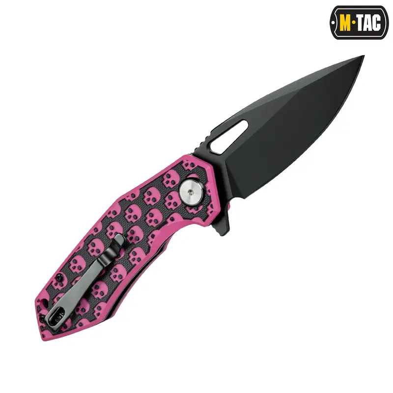 M-Tac нож складной Type 12 Skull Black/Pink