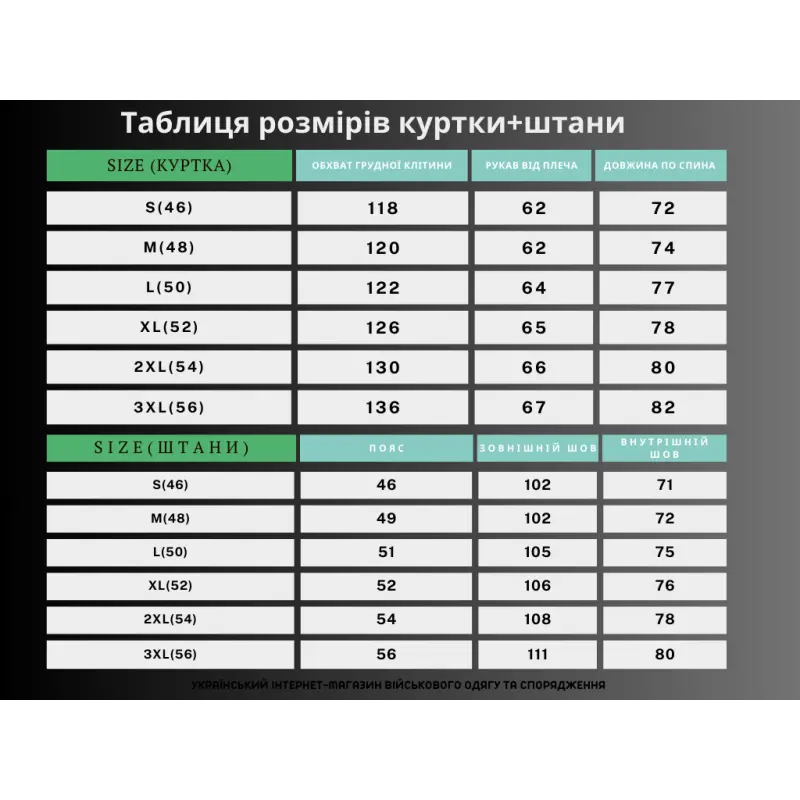 Костюм зимний (куртка+брюки) Outdoor Level 7 Олива, Vik-Tailor