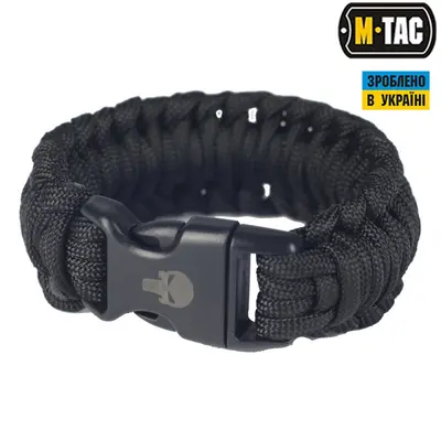 M-Tac браслет паракорд Каратель 2 чорний