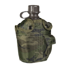 Фляга армейская 1 л Woodland с чехлом Mil-Tec Германия
