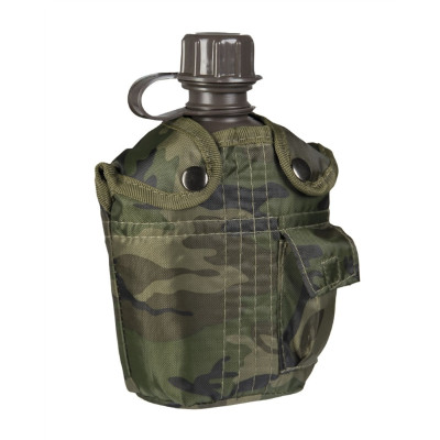 Фляга армейская 1 л Woodland с чехлом Mil-Tec Германия