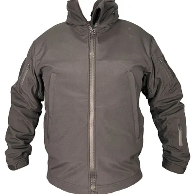 Куртка Soft Shell с флис кофтой черная Pancer