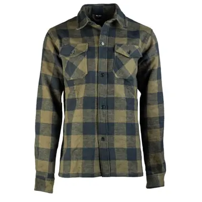 Рубашка фланелевая в клетку Черно-Оливковая Mil-Tec Германия