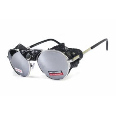 Очки защитные Global Vision Aviator-5 (silver mirror) зеркальные серые со съёмным уплотнителем
