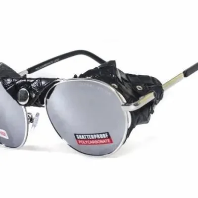 Очки защитные Global Vision Aviator-5 (silver mirror) зеркальные серые со съёмным уплотнителем