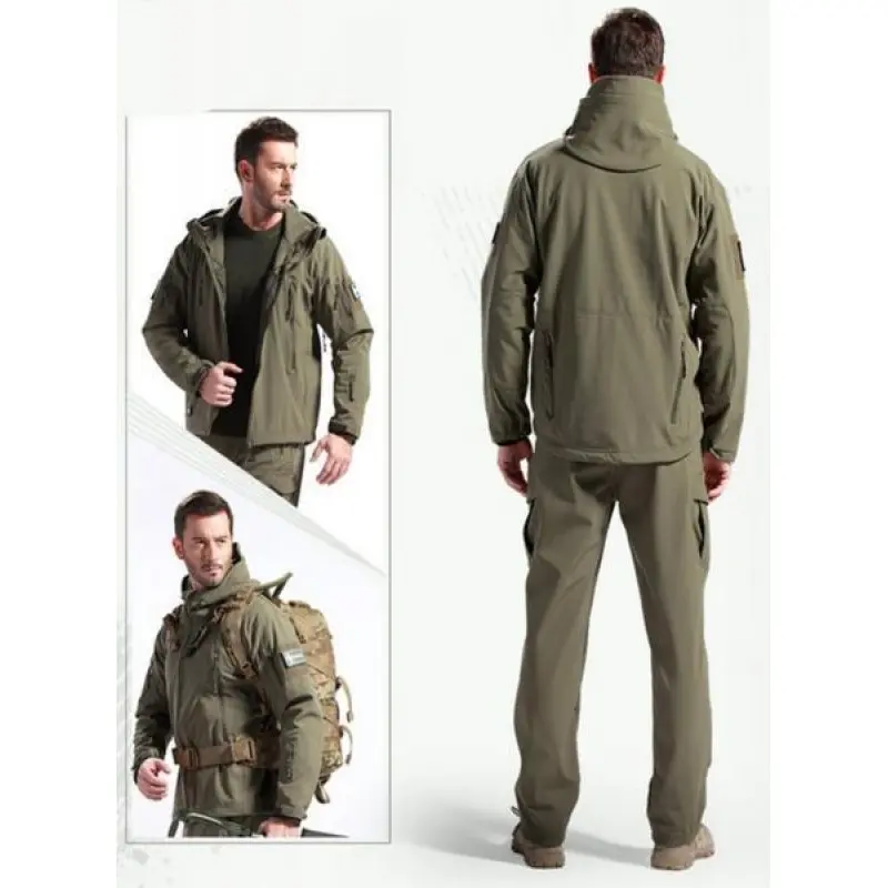 Костюм Soft Shell камуфляж олива, флисовая подстежка размер M Костюм Soft Shell камуфляж олива, флисовая подстежка размер M