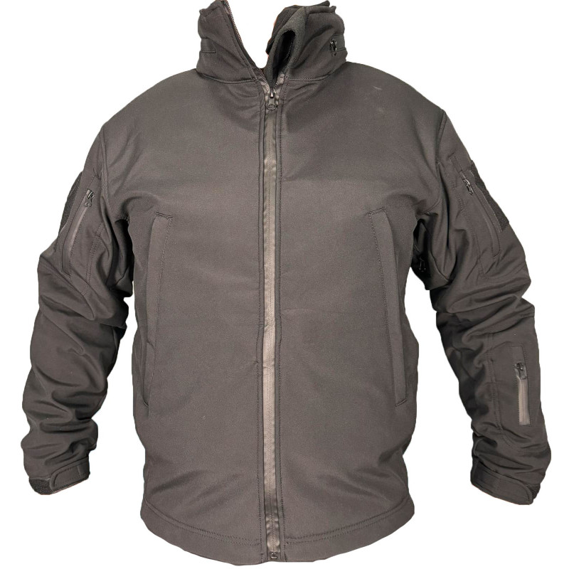 Куртка Soft Shell с флис кофтой черная Pancer