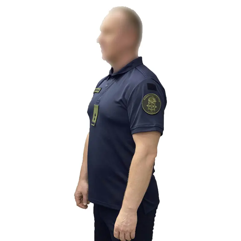 Футболка поло coolmax Национальная гвардия темно-синяя Футболка поло coolmax Национальная гвардия темно-синяя
