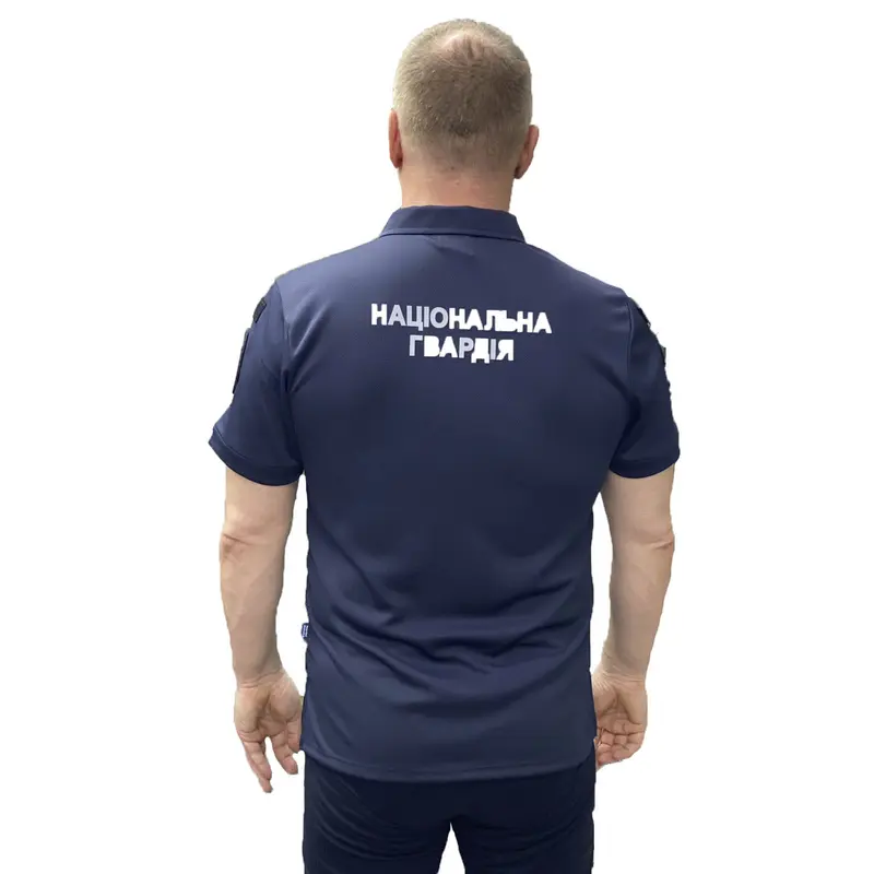 Футболка поло coolmax Национальная гвардия темно-синяя Футболка поло coolmax Национальная гвардия темно-синяя
