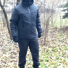 Костюм зимний тактика ветровлагозащитный Pancer Protection черный (52)
