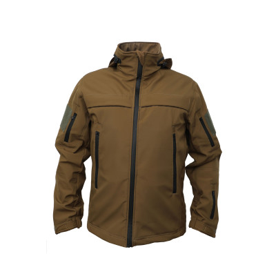 Куртка Soft Shell браун койот под кобуру Pancer