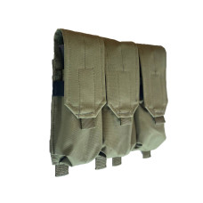 Подсумок тройной для магазинов АК закрыт с MOLLE олива МК